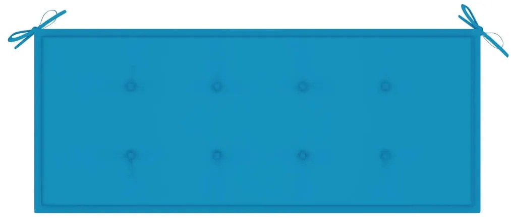 vidaXL Παγκάκι Κήπου Διθέσιο 120 εκ. Μασίφ Ξύλο Ευκαλύπτου με Μαξιλάρι