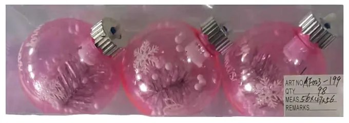 Σετ Χριστουγεννιάτικες Μπάλες  8εκ.  3τεμ