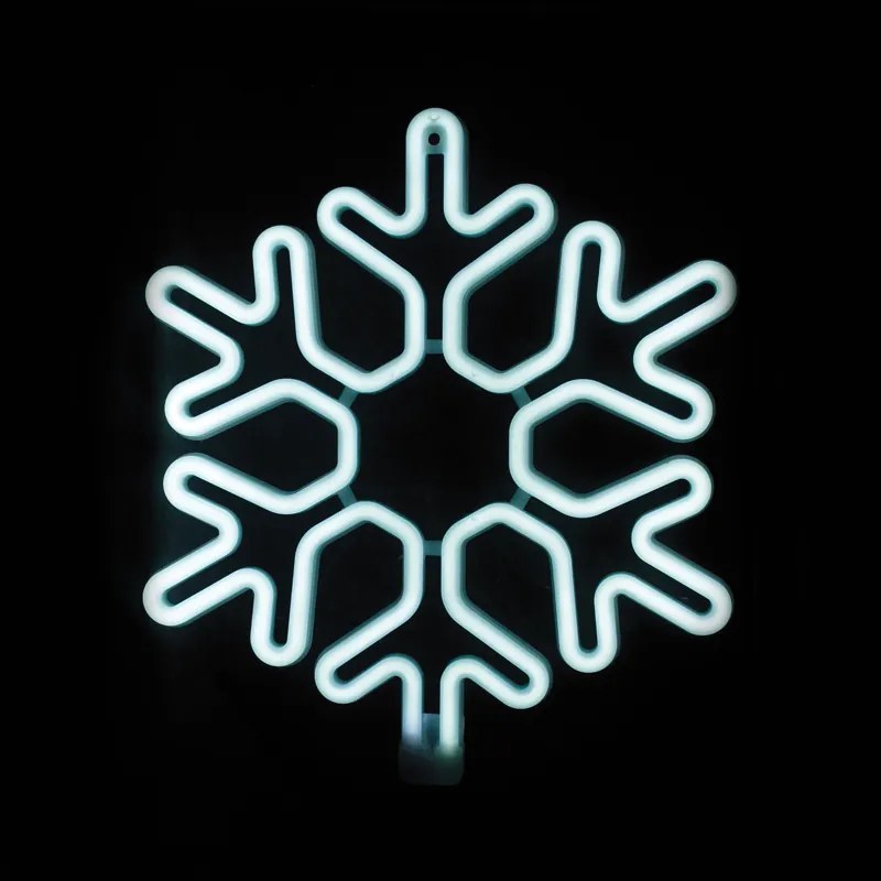 "SNOWFLAKE" 300 NEON LED 3m NEON DOUBLE SMD ΦΩΤ., CW ΣΤΑΘ., IP44, 40X40CM, 1.5m ΚΑΛ. ACA X0830024111