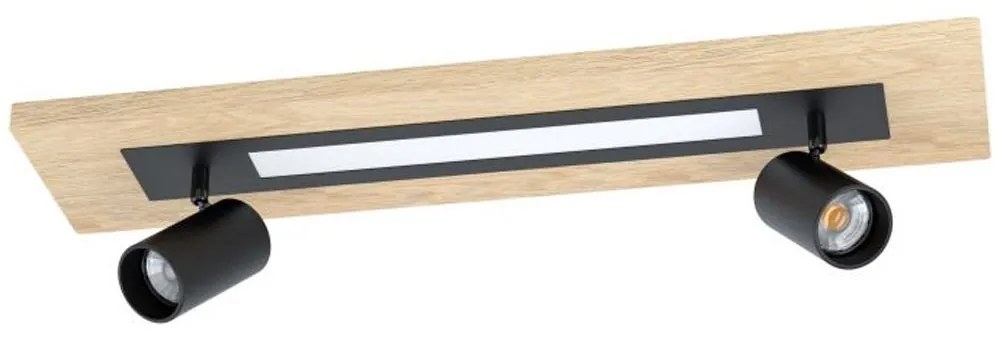 Φωτιστικό Οροφής - Πλαφονιέρα 39748 Torrestralle Led 2XGU10 Wood Brown-Beige Eglo Μέταλλο,Ξύλο