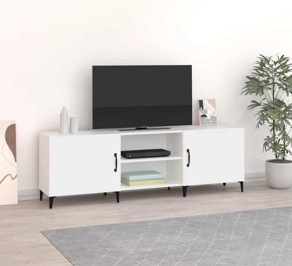 vidaXL Έπιπλο Τηλεόρασης Λευκό 150x30x50 εκ. από Επεξεργασμένο Ξύλο