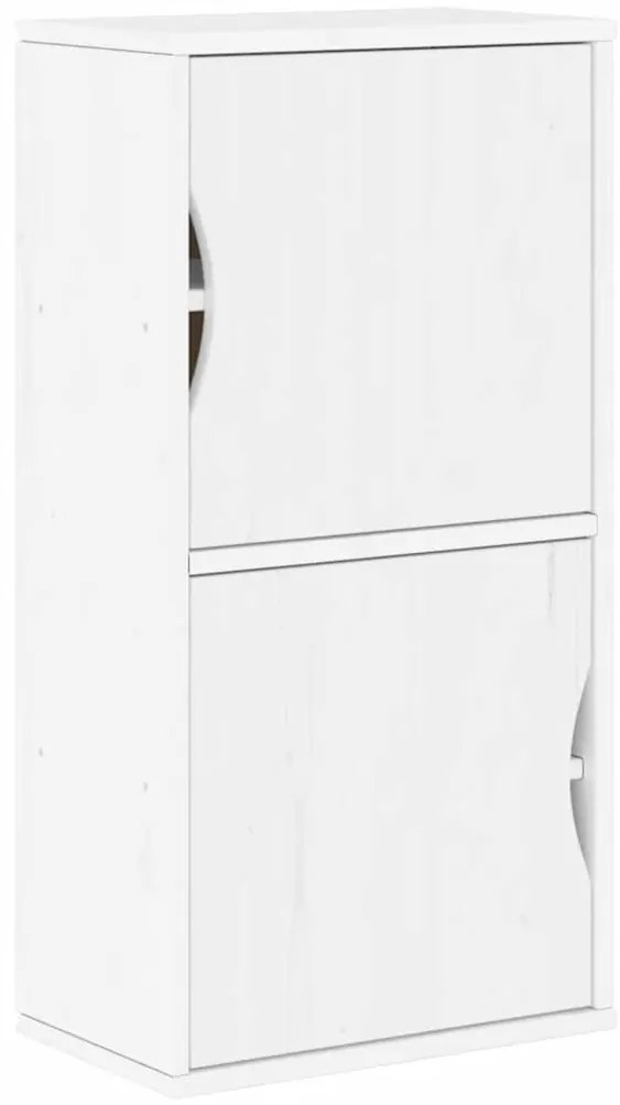 vidaXL Βοηθητικό Ντουλάπι ODDA Λευκό 40x24x79εκ. από Μασίφ Ξύλο Πεύκου