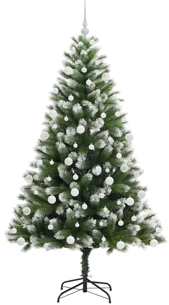 vidaXL Τεχνητό Δέντρο Χριστουγέννων με μέρη που αναδιπλώνονται και χιονάκι