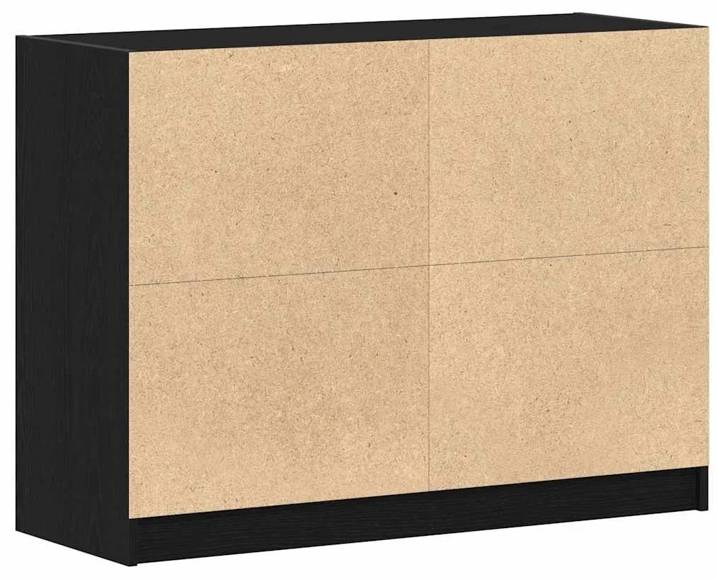 vidaXL Πλαϊνό γραφείο Μαύρη Οξυά 100 x 37 x 75.5 εκ