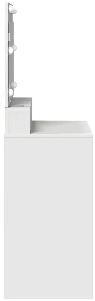vidaXL Τραπέζι Μακιγιάζ Λευκό 79 x 41 x 135 cm Επεξεργασμένο ξύλο