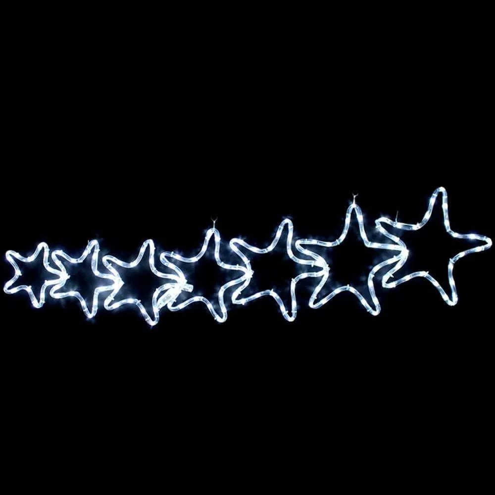 Χριστουγεννιάτικα Λαμπάκια Με Σχήμα 7 Stars 144 Led XSTARSLEDW119 119x37+150cm 24,6W Clear Aca