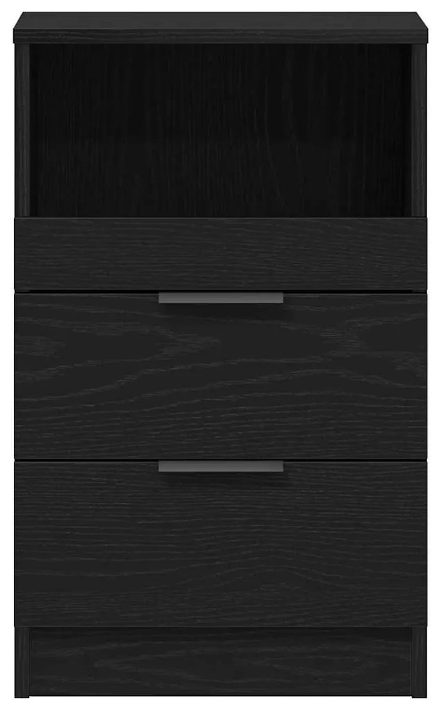 vidaXL Κομοδίνο Μαύρη δρυς 40 x 35 x 65 εκ. Επεξεργασμένο ξύλο