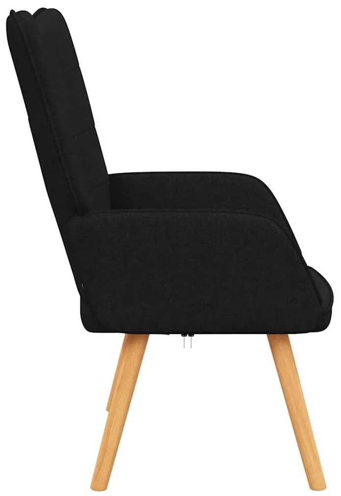 vidaXL Πολυθρόνα Relax Μαύρη Υφασμάτινη