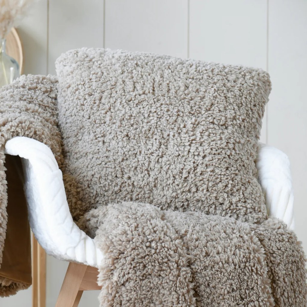 Διακοσμητικό Μαξιλάρι Γούνινο 2 Όψεων (50x50) S-F Dudley Taupe C1D437002