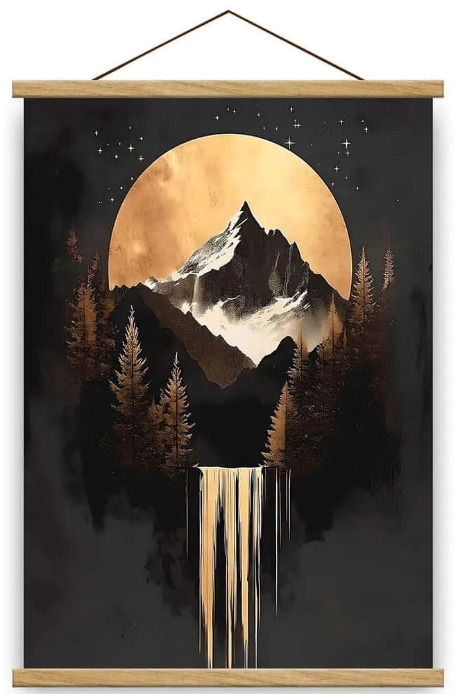 Διακοσμητικό Τοίχου 708BRS1214 50x70cm Multi Wallity Ξύλο,Ύφασμα