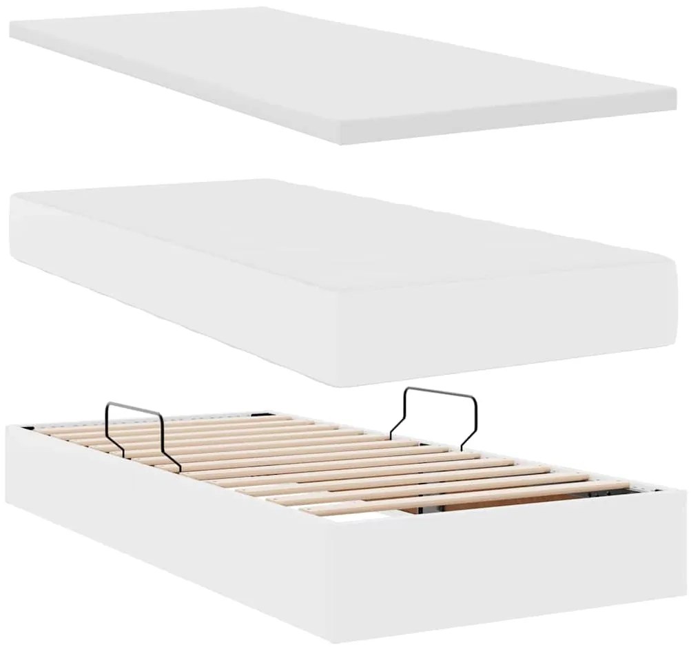 vidaXL Κρεβάτι με αποθηκευτικό χώρο και στρώμα με στρώμα 200 x 200 cm
