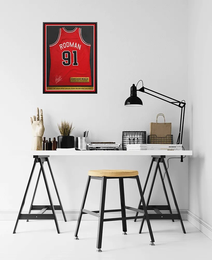 Ξύλινο Κάδρο Rodman 91 Jersey 30X40cm SNK56