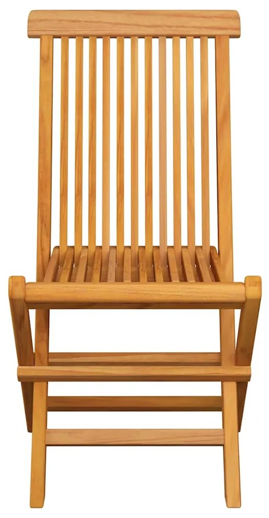 vidaXL Καρέκλες Κήπου 6 τεμ. από Μασίφ Ξύλο Teak με Κρεμ Μαξιλάρια