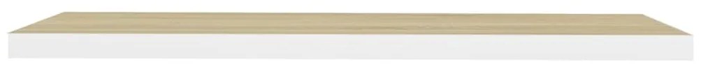 vidaXL Ράφι Τοίχου Δρυς/Λευκό 120x23,5x3,8 εκ. MDF