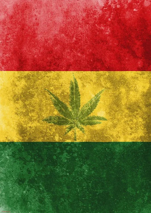 Αφίσα Rasta Flag - Leaf