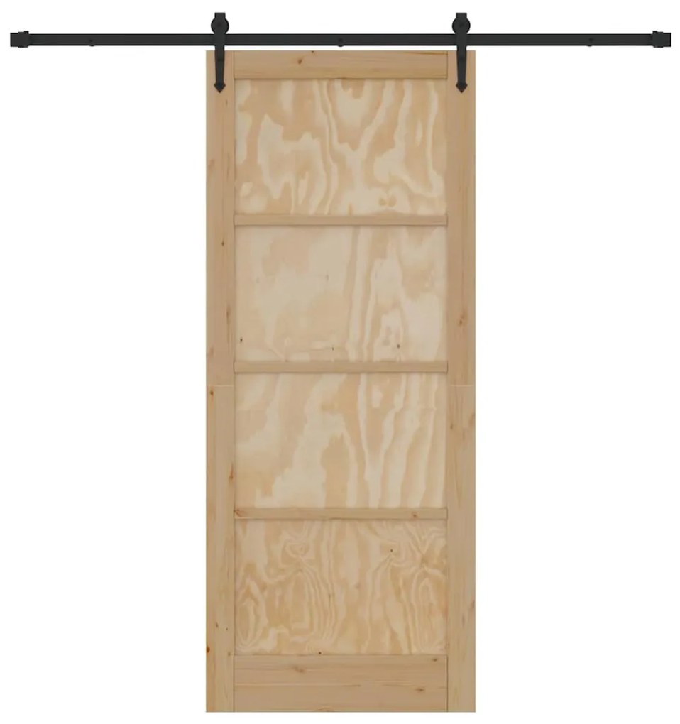vidaXL Συρόμενη Πόρτα ORKDAL Καφέ 86 x 211 cm Μασίφ ξύλο πεύκου