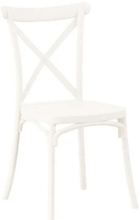 Καρέκλα Cross Fylliana FL66 Λευκό Πολυπροπυλενίου 42x48x90 εκ. 42x48x90 εκ.