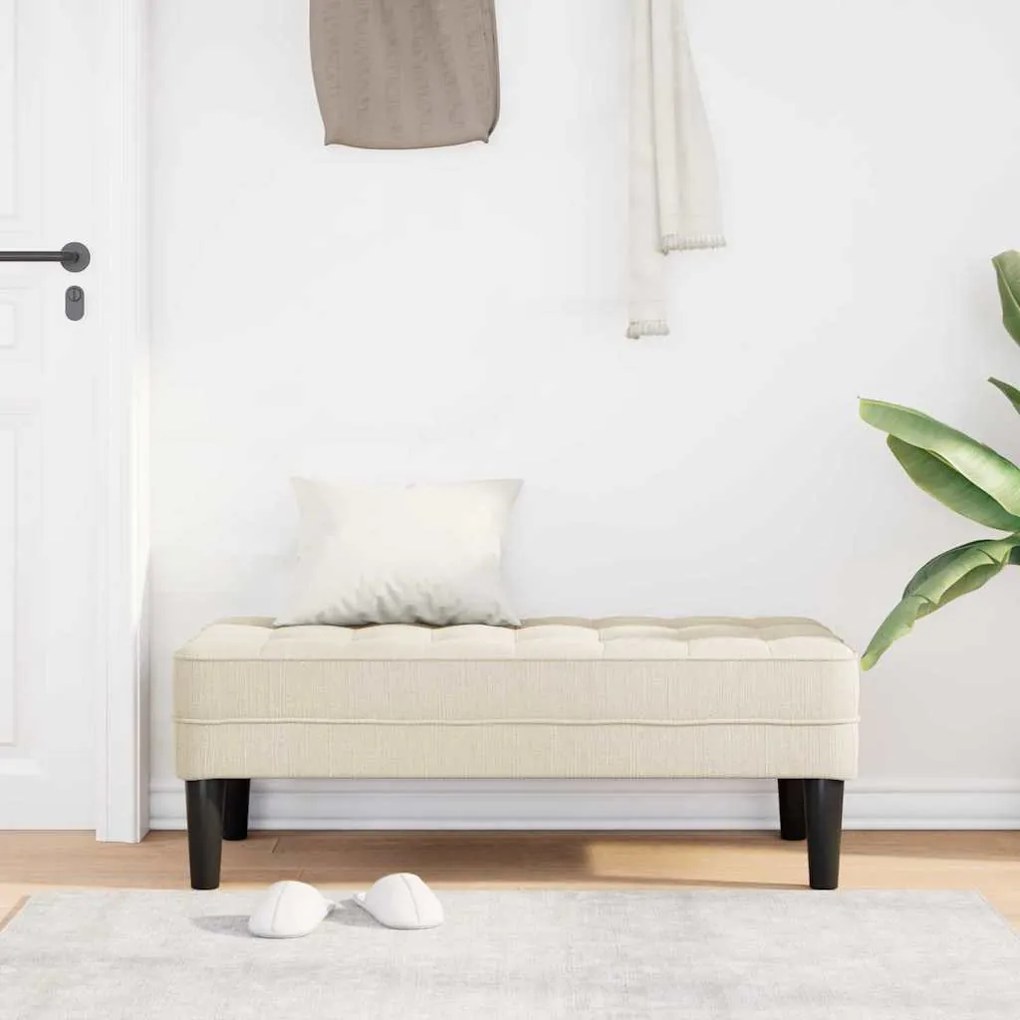 vidaXL παγκάκι Λινό 113 x 57 x 39 εκ. ύφασμα