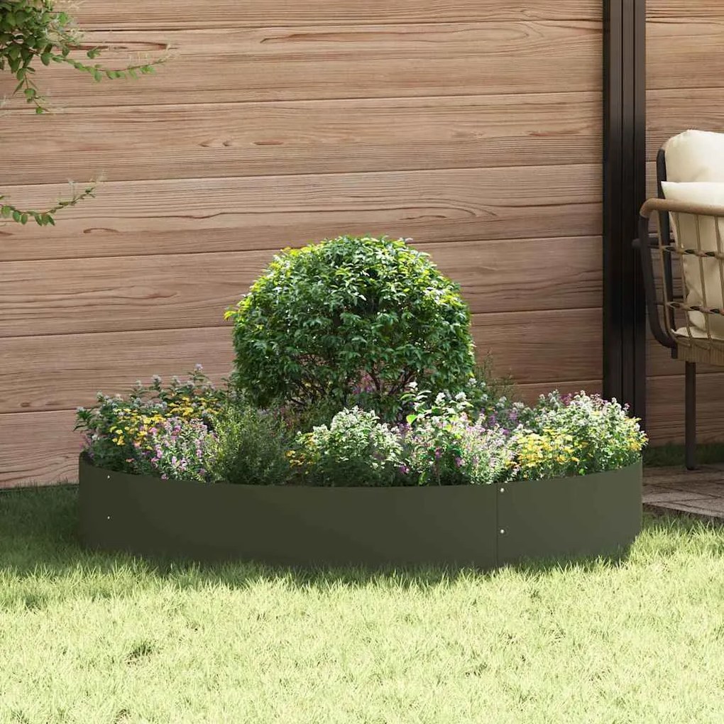 vidaXL Γλάστες Κήπου 5 τεμ Ελιάς 120x120x20 εκ. Χάλυβας