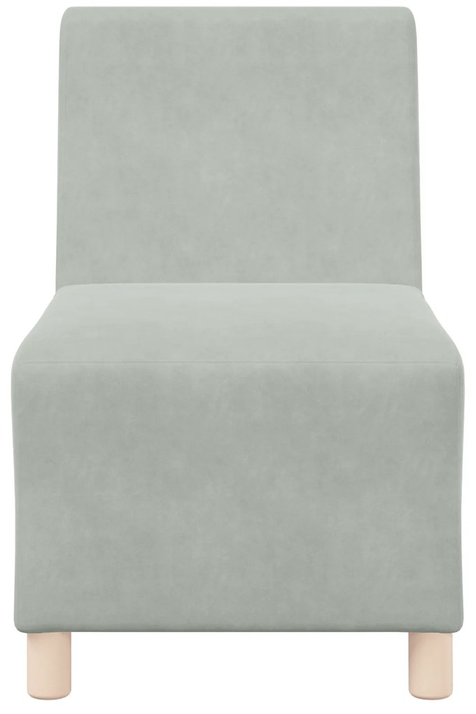 vidaXL Καναπέδες 3 pcs Ανοιχτό γκρι 55 x 74 x 82 εκ. Βελούδο