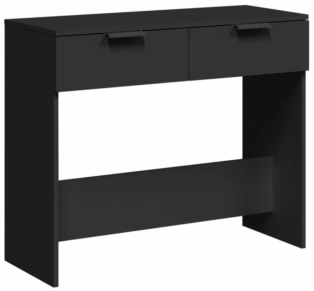 vidaXL Τραπέζι Κονσόλα Μαύρο 90 x 36 x 75 εκ. Επεξεργασμένο Ξύλο