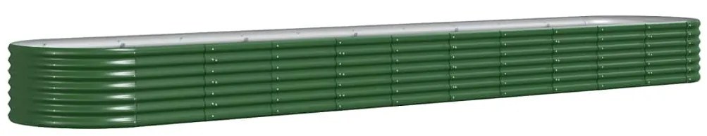vidaXL Ζαρντινιέρα Πράσινη 440x80x36 εκ Γαλβανισμένος χάλυβας