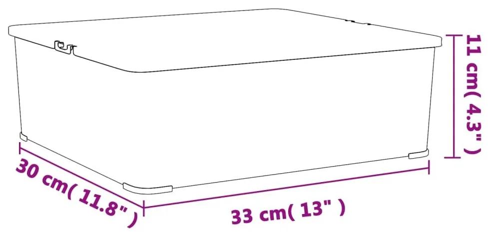 Κουτιά Αποθήκευσης Πλαστικά Στοιβαζόμενα 12 τεμ. 5 Λίτρων - Διαφανές