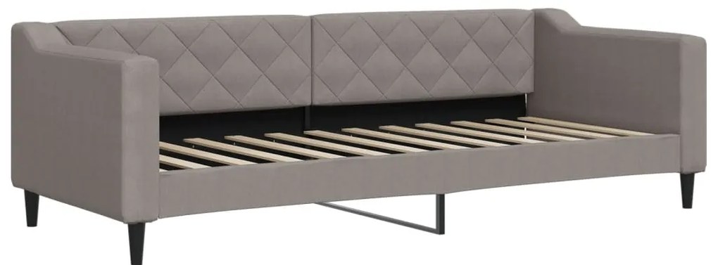 Καναπές Κρεβάτι Συρόμενος Taupe 80x200 εκ. Υφασμάτινος Στρώματα - Μπεζ-Γκρι