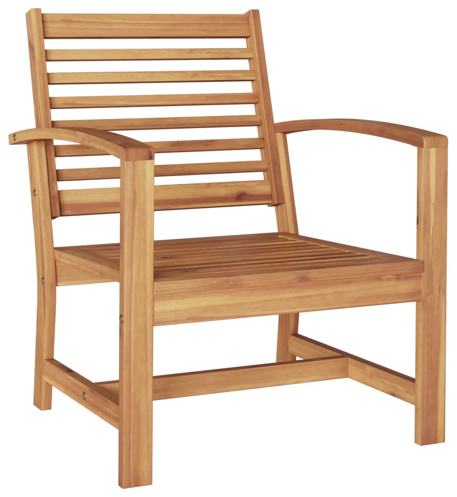 vidaXL Καρέκλες Κήπου 2 pcs Φυσικό 60 x 65 x 76.5 εκ Μασίφ ξύλο teak