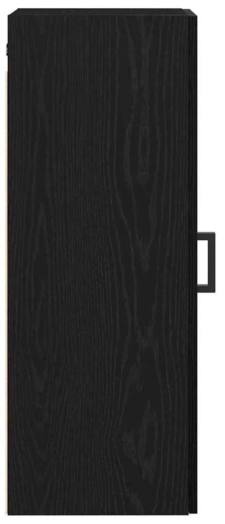 vidaXL Ντουλάπι Τοίχου Μαύρο Δρυς 34,5x34x90 εκ. από Τεχνητό Ξύλο