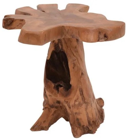 Βοηθητικό τραπέζι Mushile Pakoworld teak ξύλο 30x35x45εκ 338-000005 338-000005 Καφέ