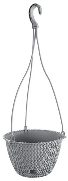 Γλάστρα Κρεμαστή (Φ23x14.5) Marhome Splofy Γκρι 09-DSPW230-405U