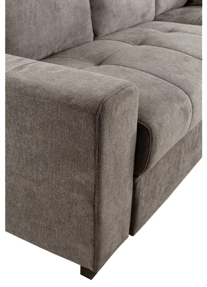 BILL ΚΑΝΑΠΕΣ ΚΡΕΒΑΤΙ ΓΩΝΙΑ ΔΕΞΙΑ TAUPE 241x173x94 - 70-0412