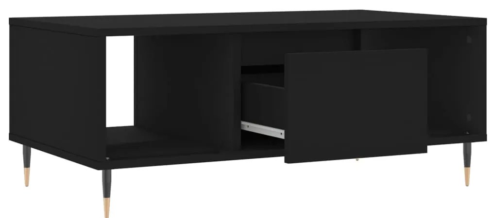 vidaXL Τραπεζάκι Σαλονιού Μαύρο 90x50x36,5 εκ. Επεξεργασμ. Ξύλο