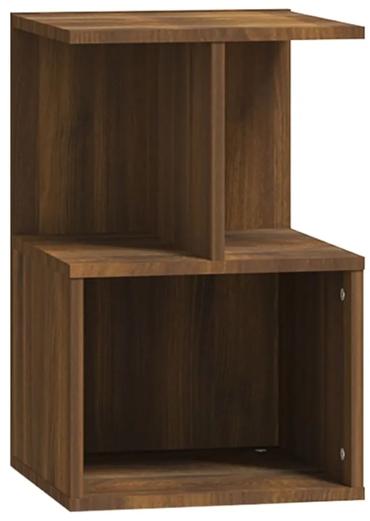 vidaXL Κομοδίνα 2 Τεμ. Καφέ Δρυς 35x35x55 εκ. από Επεξεργασμένο Ξύλο
