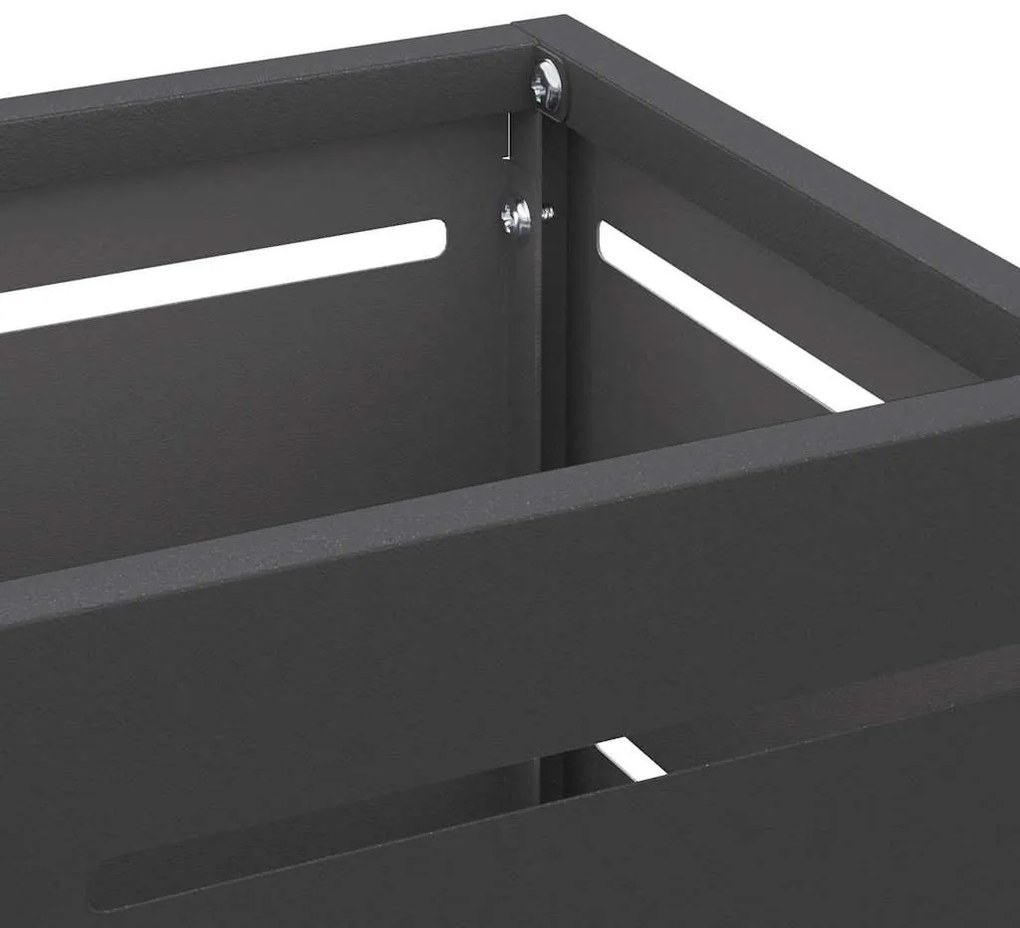vidaXL Σχέδιο & βάση αποθήκευσης Μαύρο 15.5 x 15.5 x 49 εκ Μέταλλο