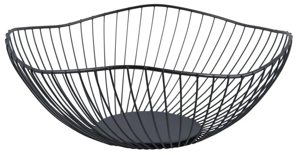 Φρουτιέρα Wave PT3848BK 25,5x10cm Black Present Time Metal