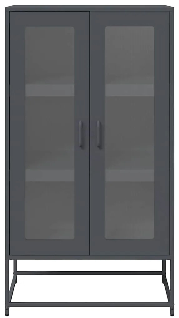 vidaXL Highboard Ανθρακί 68x39x123 cm Χάλυβας
