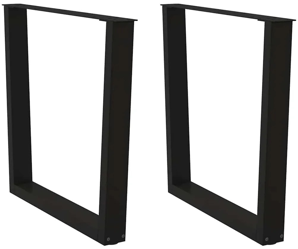 vidaXL Πόδια Τραπεζαρίας Σχήματος V 2 τεμ. Μαύρο 80x(72-73,3) εκ. Ατσάλι