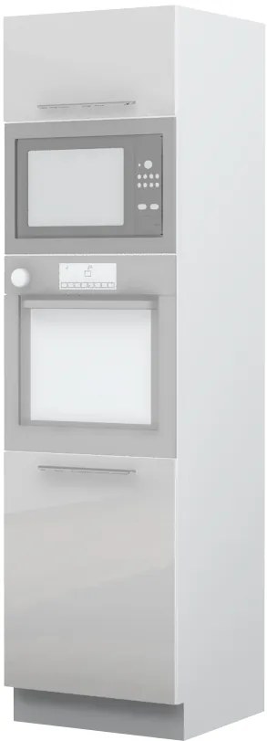 Επιδαπέδιο ντουλάπι φούρνου ψηλό Raval K21-60-RM-Λευκό - Λευκό γυαλιστερό - 60.00Χ60.00Χ216.00cm
