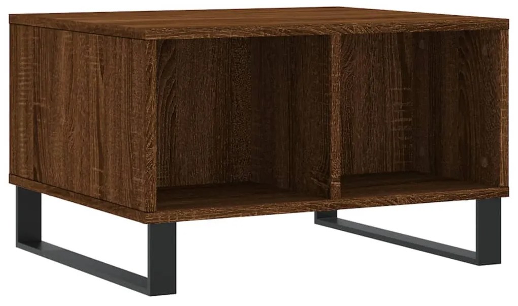 vidaXL Τραπεζάκι Σαλονιού Καφέ Δρυς 60x50x36,5 εκ. Επεξεργασμένο Ξύλο