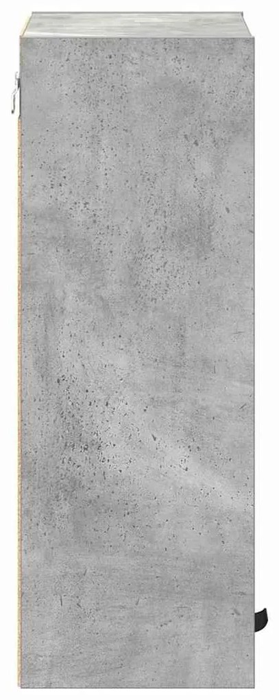 vidaXL Ντουλάπι Μπάνιου Επιτοίχιο Σκυρόδεμα Γκρι 39 x 23,5 x 65 εκ.