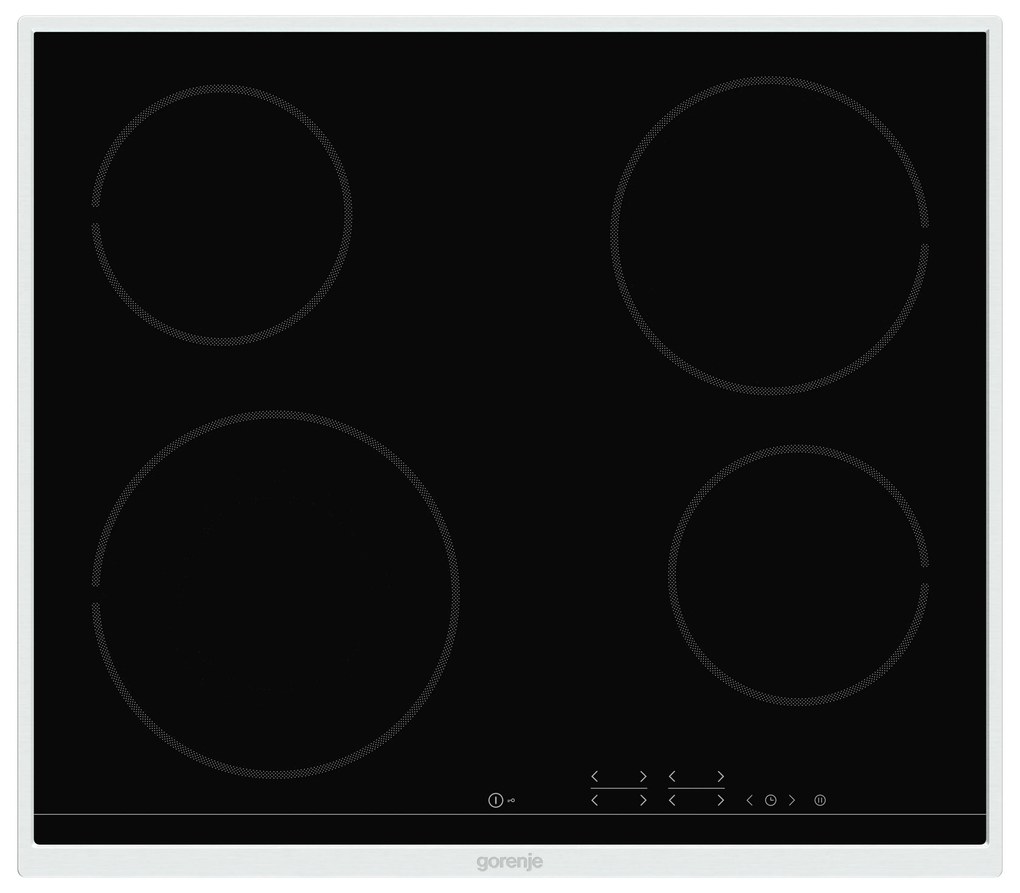 Gorenje ECT641BX-730604 Εστία Κεραμική Με Ανοξείδωτο Πλαίσιο Μαύρη Με 4 Εστίες 60,0 cm