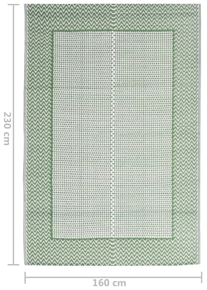 Χαλί Εξωτερικού Χώρου Πράσινο 160 x 230 εκ. από Πολυπροπυλένιο - Πράσινο