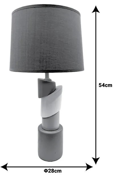 Επιτραπέζιο φωτιστικό Frant Inart E27 καφέ κεραμικό-μέταλλo Φ28x54εκ 28x28x54 εκ.