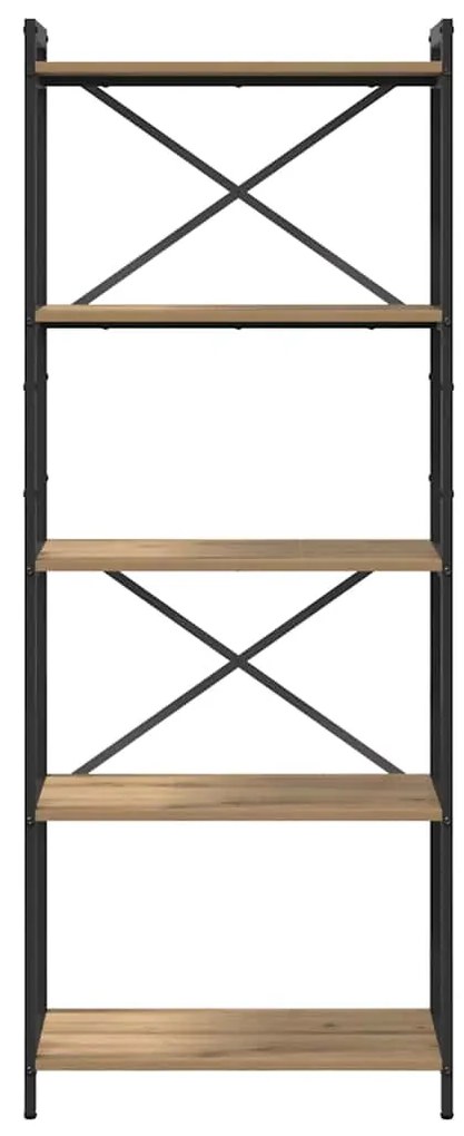 vidaXL Βιβλιοθήκη artisan δρυς 60 x 30 x 153 εκ Επεξεργασμένο ξύλο