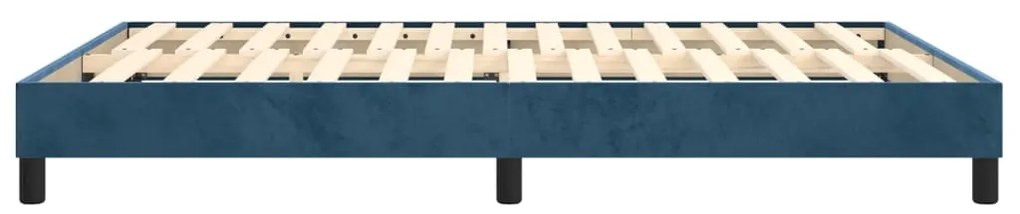 vidaXL Σκελετός Κρεβατιού με Ελατήρια Σκ. Μπλε 140x200 εκ. Βελούδινο