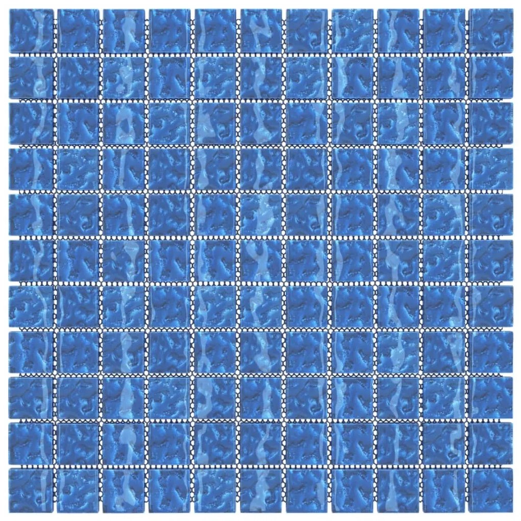 vidaXL Μωσαϊκά Πλακάκια 11 τεμ. Μπλε 30 x 30 εκ. Γυάλινα