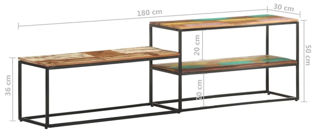 ΈΠΙΠΛΟ ΤΗΛΕΟΡΑΣΗΣ 180 X 30 X 50 ΕΚ. ΑΠΟ ΜΑΣΙΦ ΑΝΑΚΥΚΛΩΜΕΝΟ ΞΥΛΟ 321621