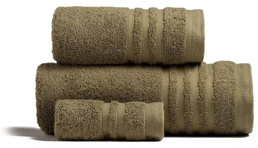 Πετσέτες Premio Σετ 3τμχ Olive Melinen Σετ Πετσέτες 100% Cotton